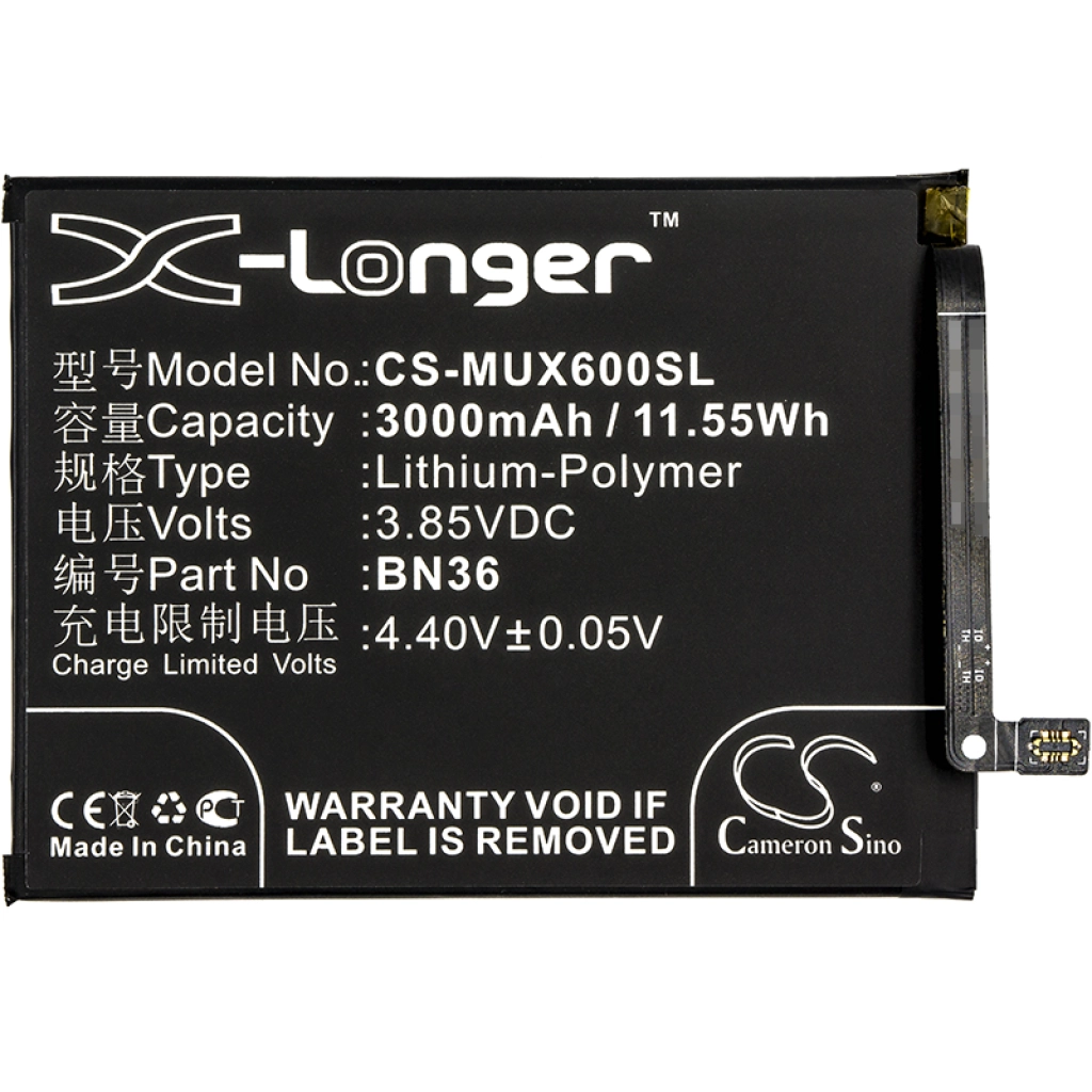Compatibele batterijvervanging voor Xiaomi BN36