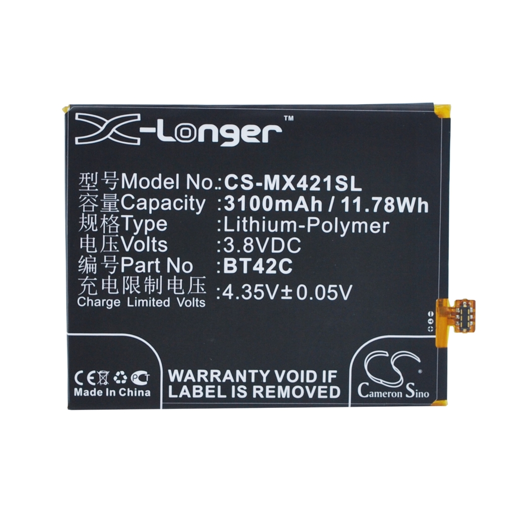 Compatibele batterijvervanging voor MeiZu BT42C