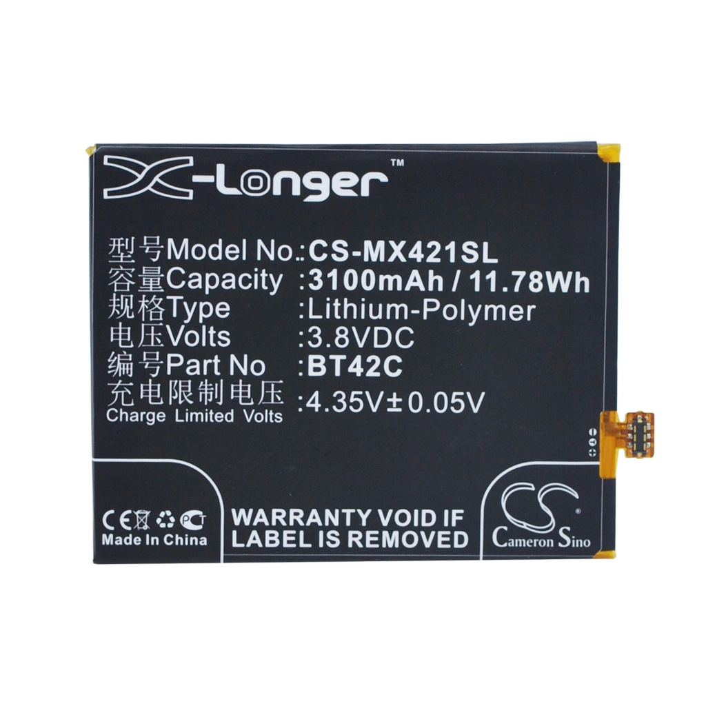 Compatibele batterijvervanging voor MeiZu BT42C