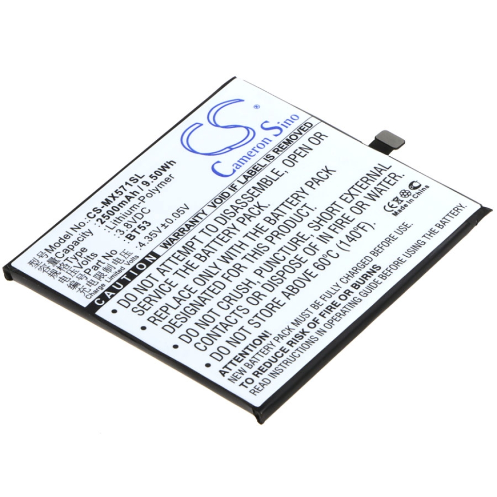 Compatibele batterijvervanging voor MeiZu BT53