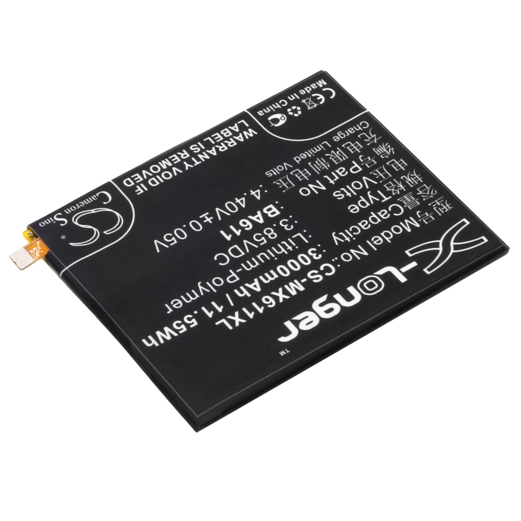 Compatibele batterijvervanging voor MeiZu BA611
