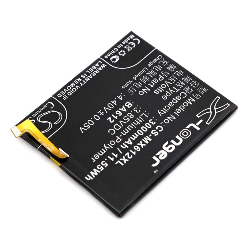 Compatibele batterijvervanging voor MeiZu BA612