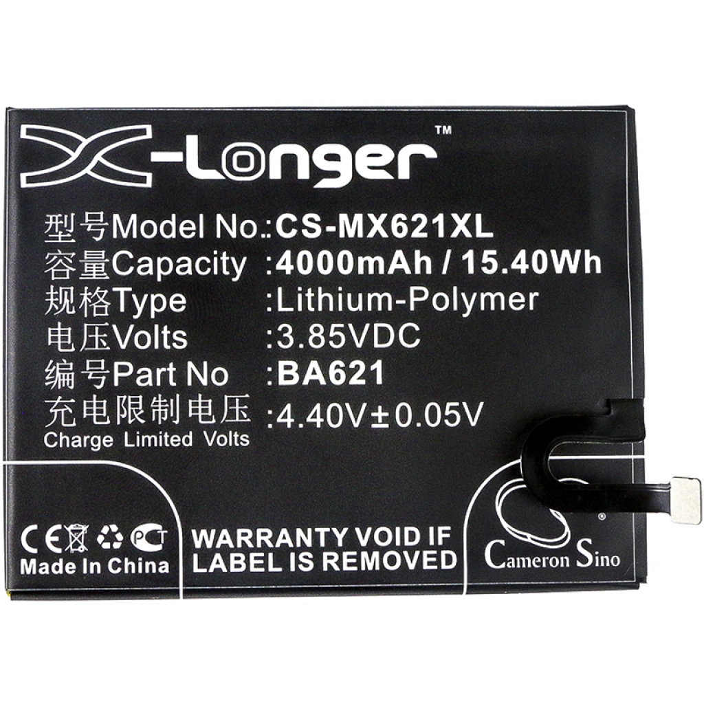 Compatibele batterijvervanging voor Meilan BA621
