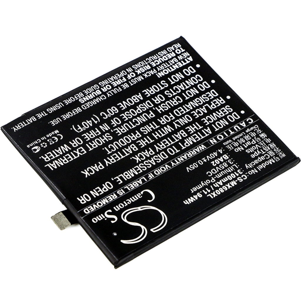 Compatibele batterijvervanging voor MeiZu BA02