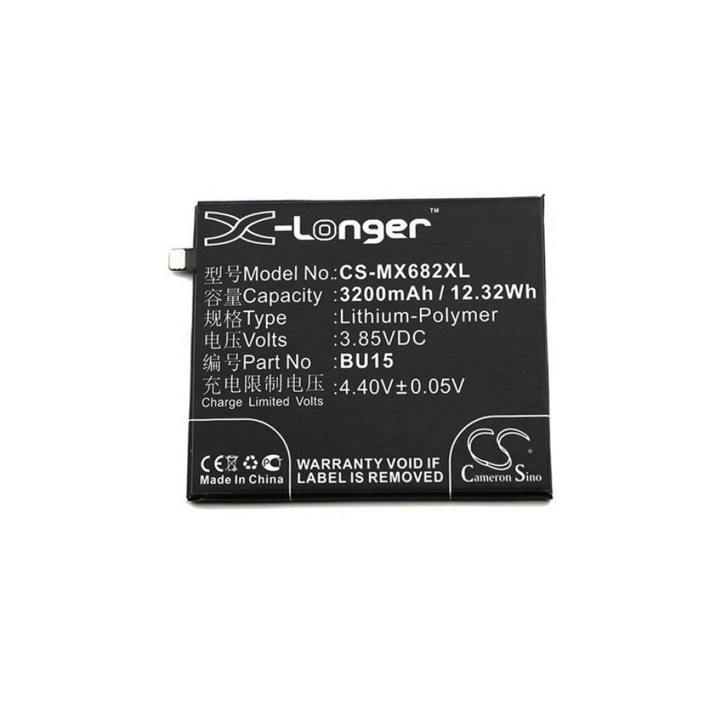 Compatibele batterijvervanging voor MeiZu BU15