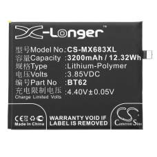 Compatible battery replacement for MeiZu BT62