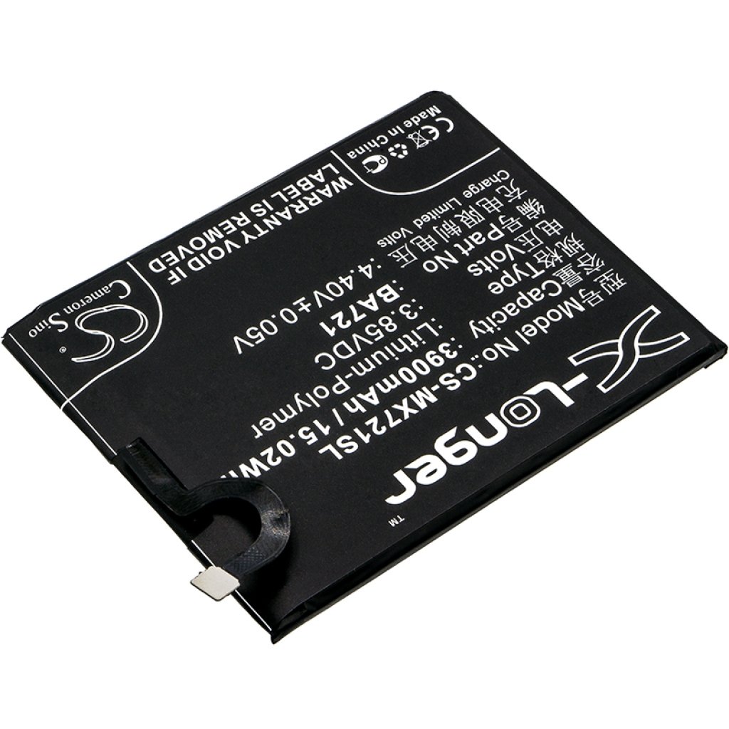 Compatible battery replacement for MeiZu BA721