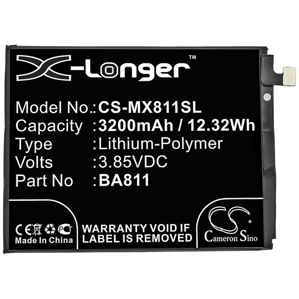 Compatibele batterijvervanging voor Meilan BA811