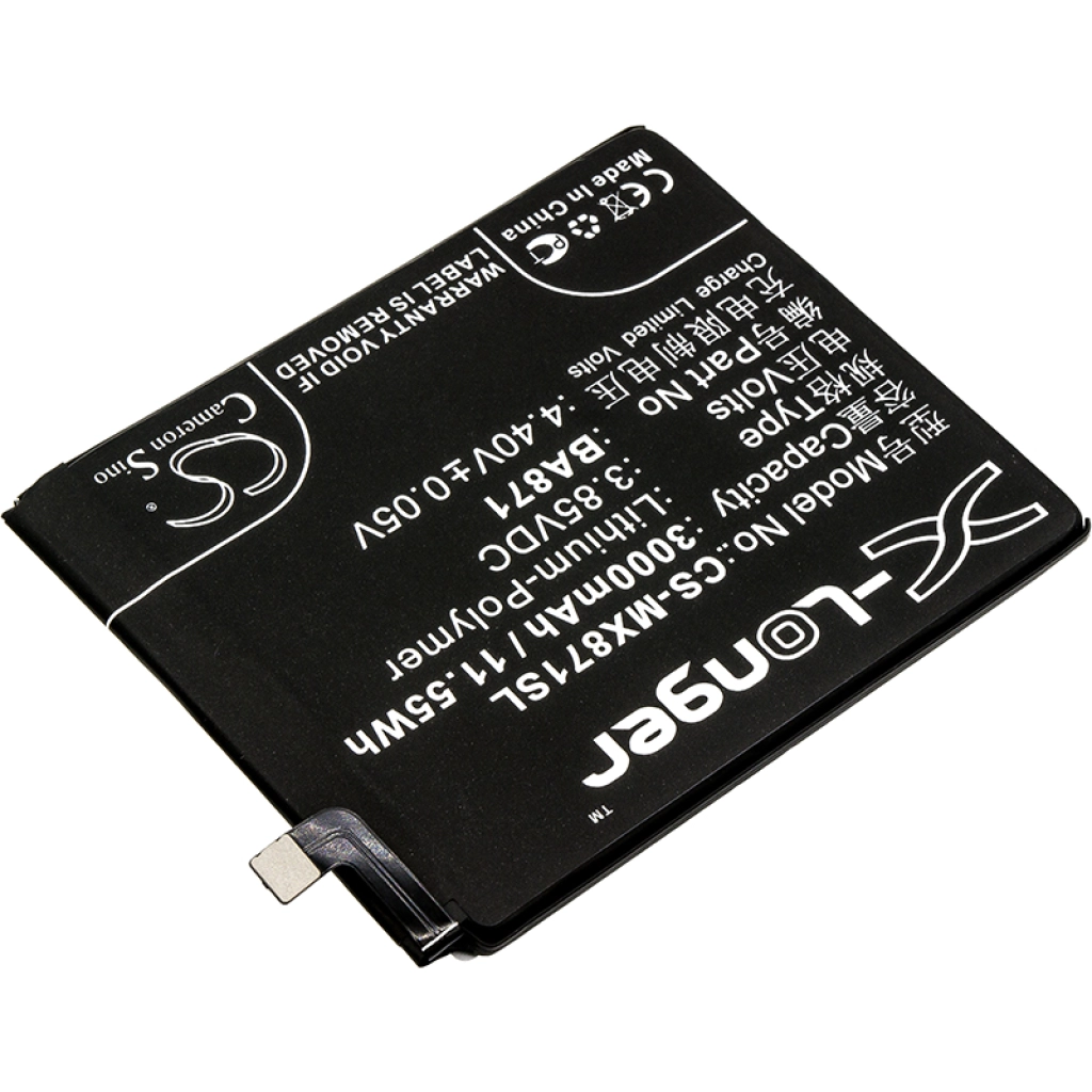 Compatibele batterijvervanging voor MeiZu BA871