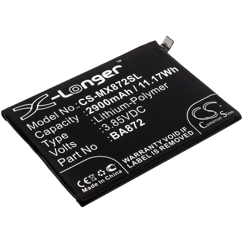Compatibele batterijvervanging voor MeiZu BA872
