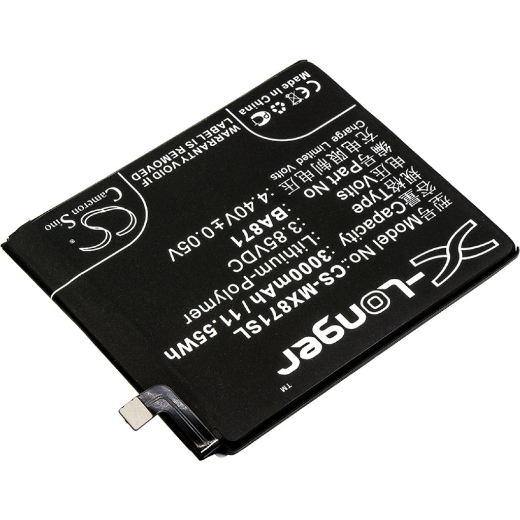 Compatible battery replacement for MeiZu BA871
