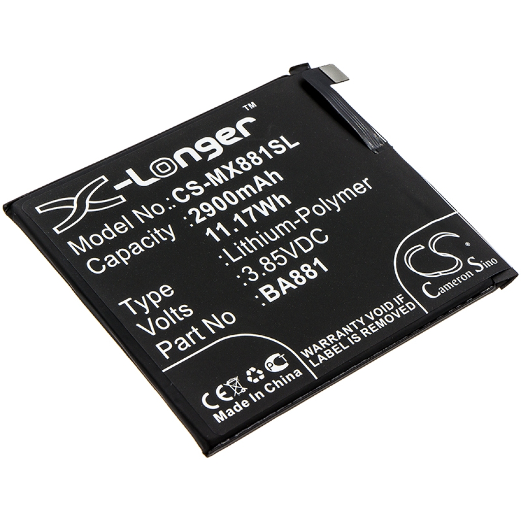 Compatibele batterijvervanging voor MeiZu BA881