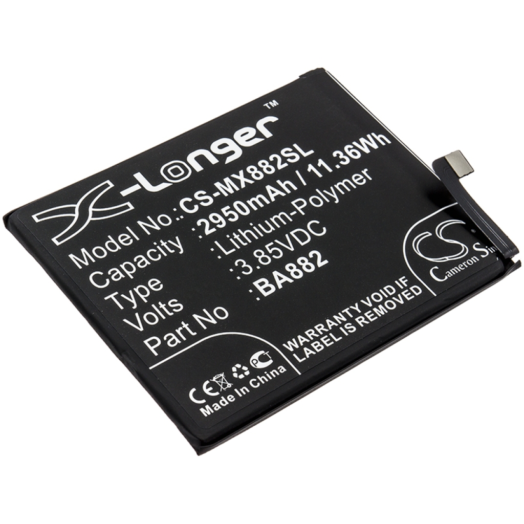 Compatibele batterijvervanging voor MeiZu BA882