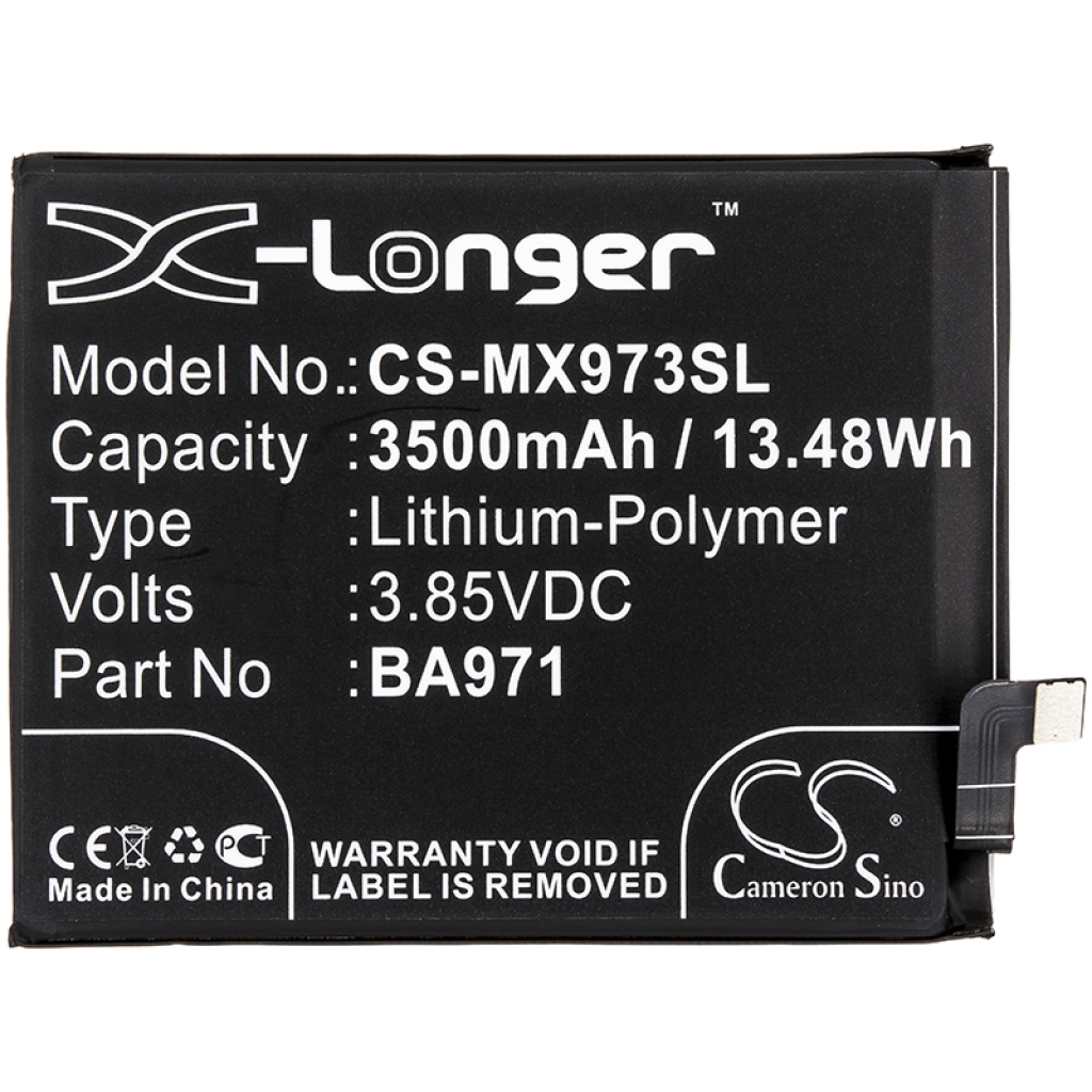 Compatibele batterijvervanging voor MeiZu BA971