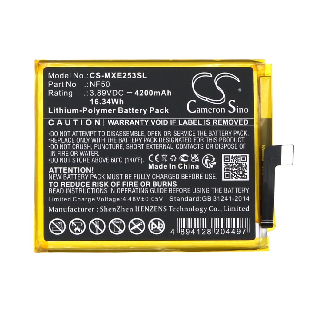 Compatibele batterijvervanging voor Motorola NF50