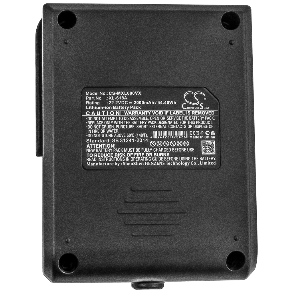 Batterijen voor stofzuigers Moosoo CS-MXL600VX