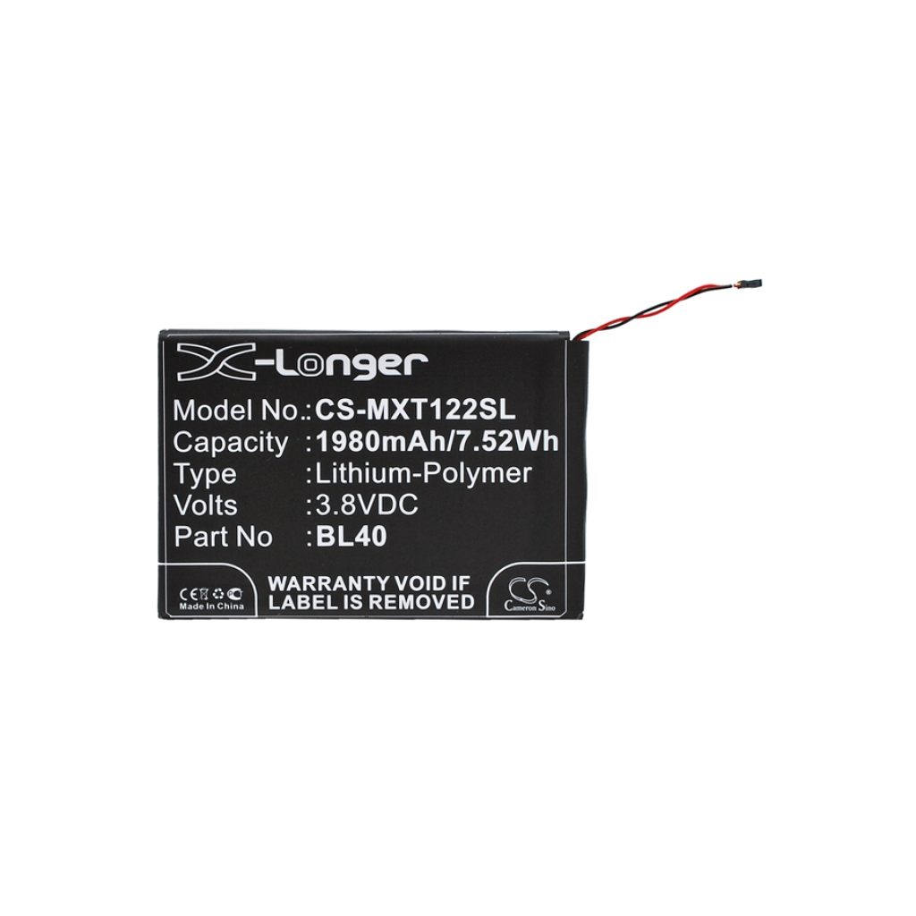 Compatibele batterijvervanging voor Motorola BL40