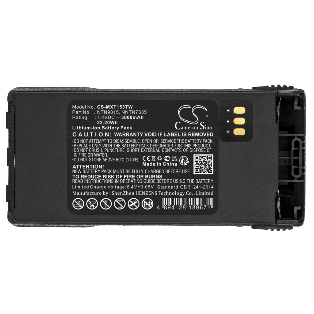 Batterijen Vervangt NTN9858AR