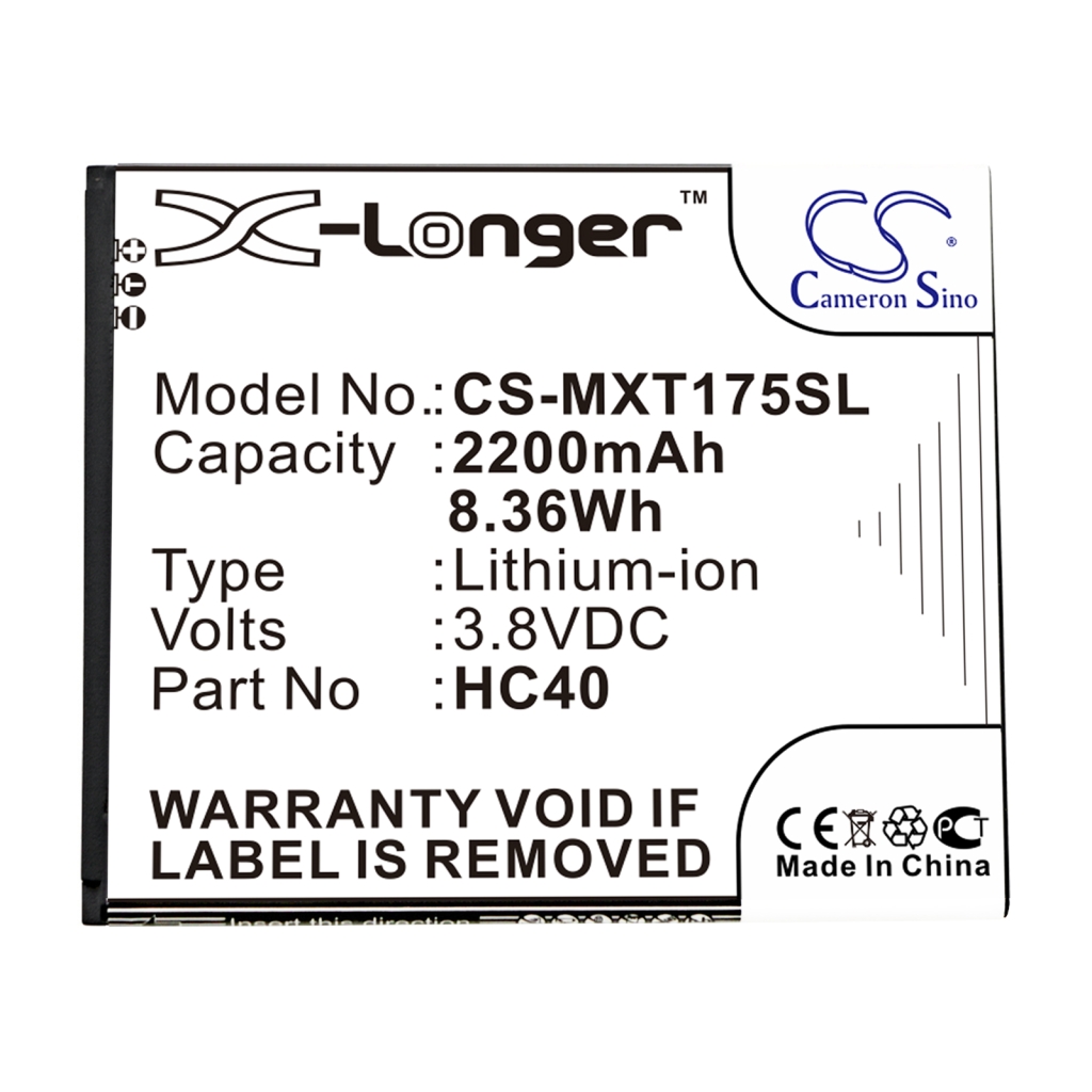 Compatibele batterijvervanging voor Motorola HC40