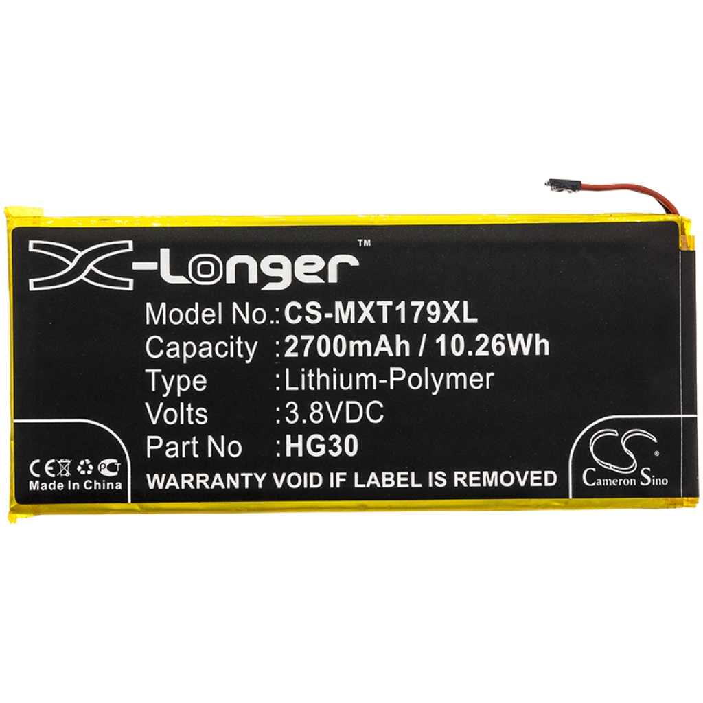 Compatibele batterijvervanging voor Motorola HG30