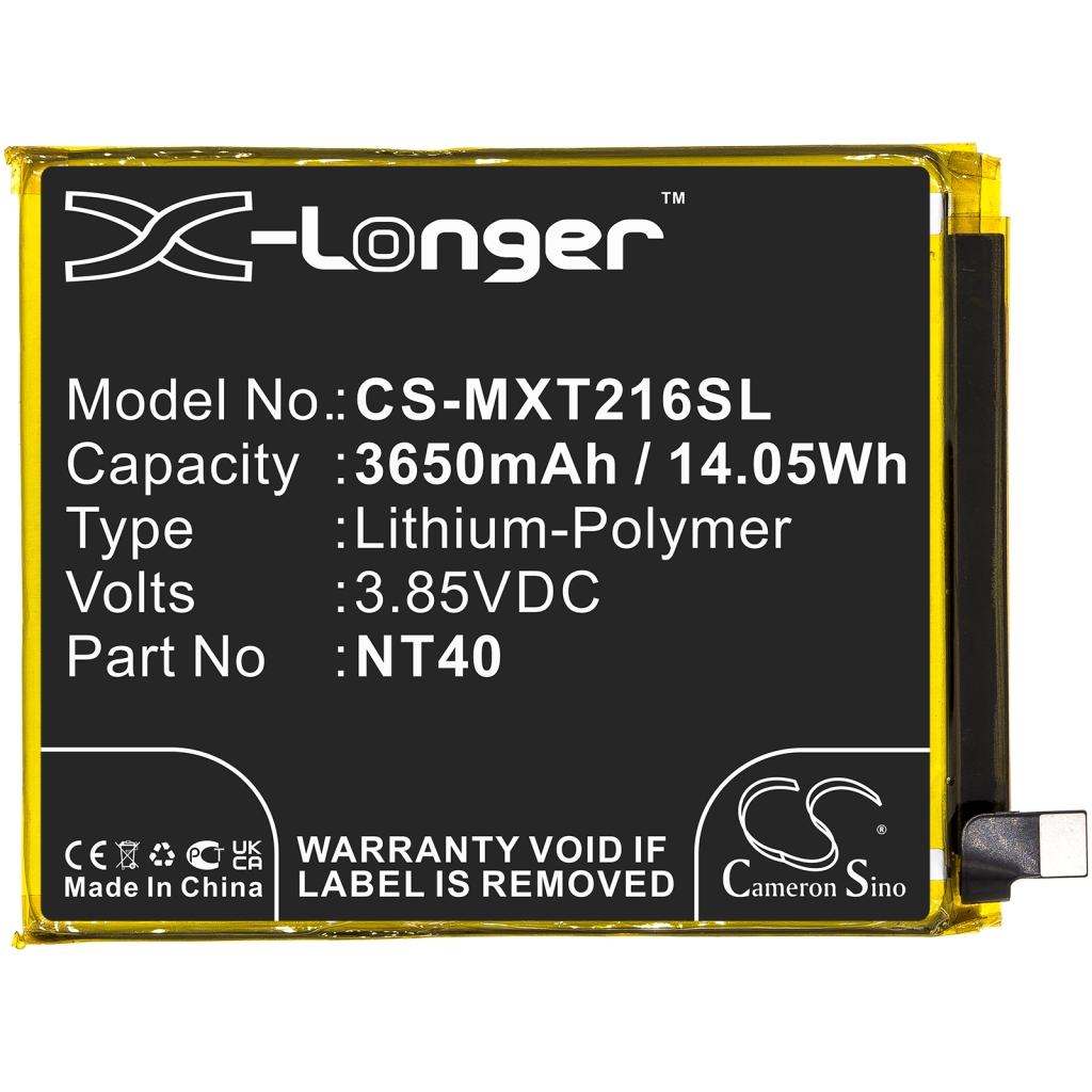Compatibele batterijvervanging voor Motorola NT40
