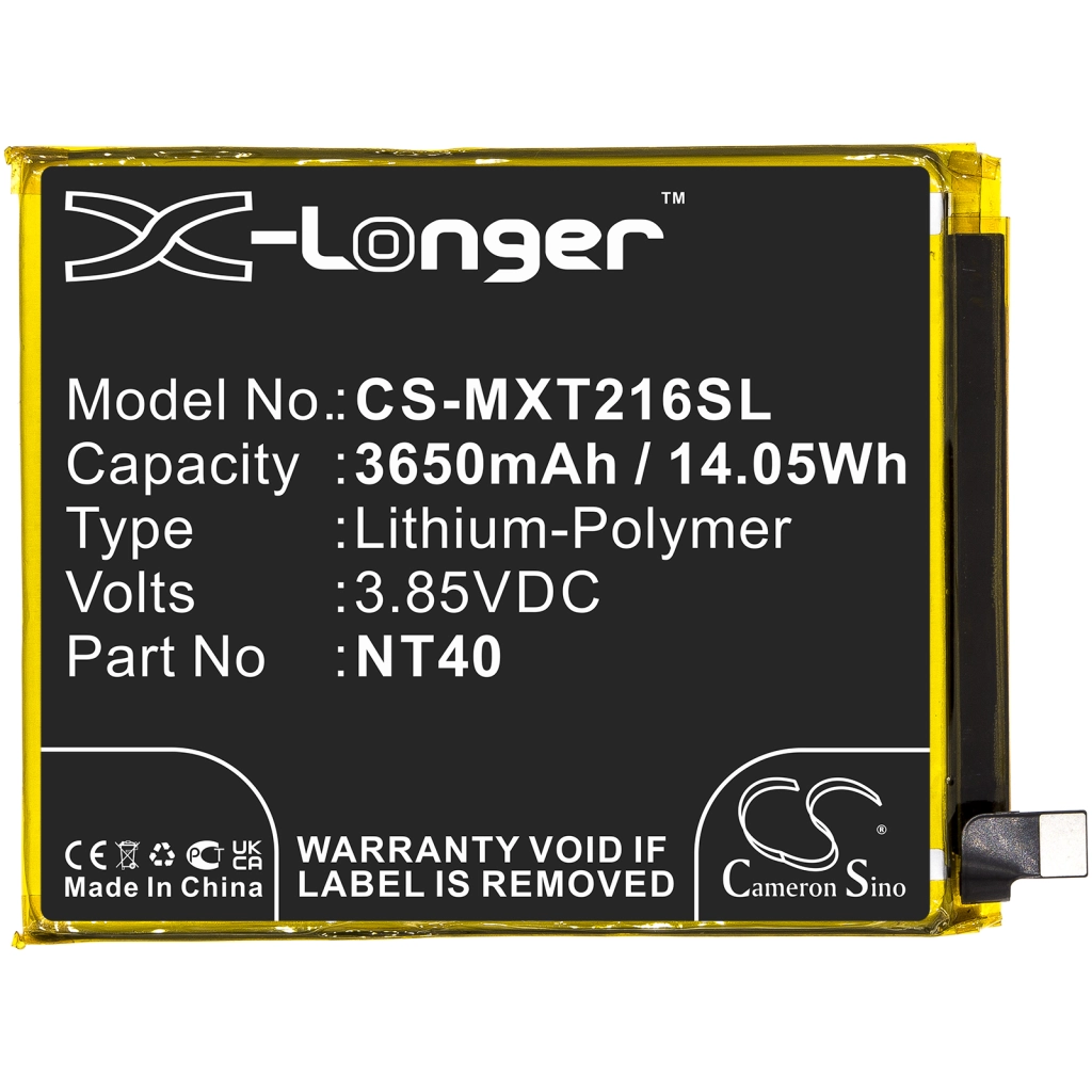 Compatibele batterijvervanging voor Motorola NT40