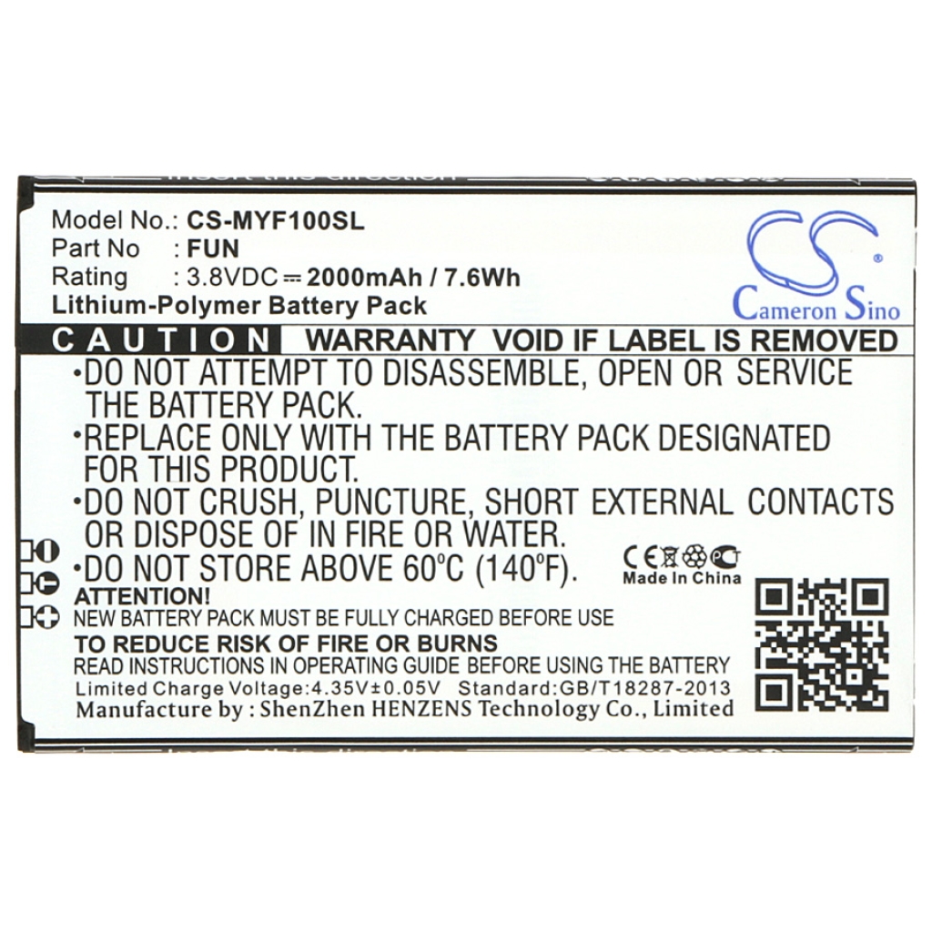 Battery compatible with Myphone CS-MYF100SL