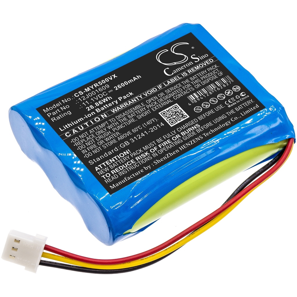 Compatibele batterijvervanging voor Moneual 12J001609