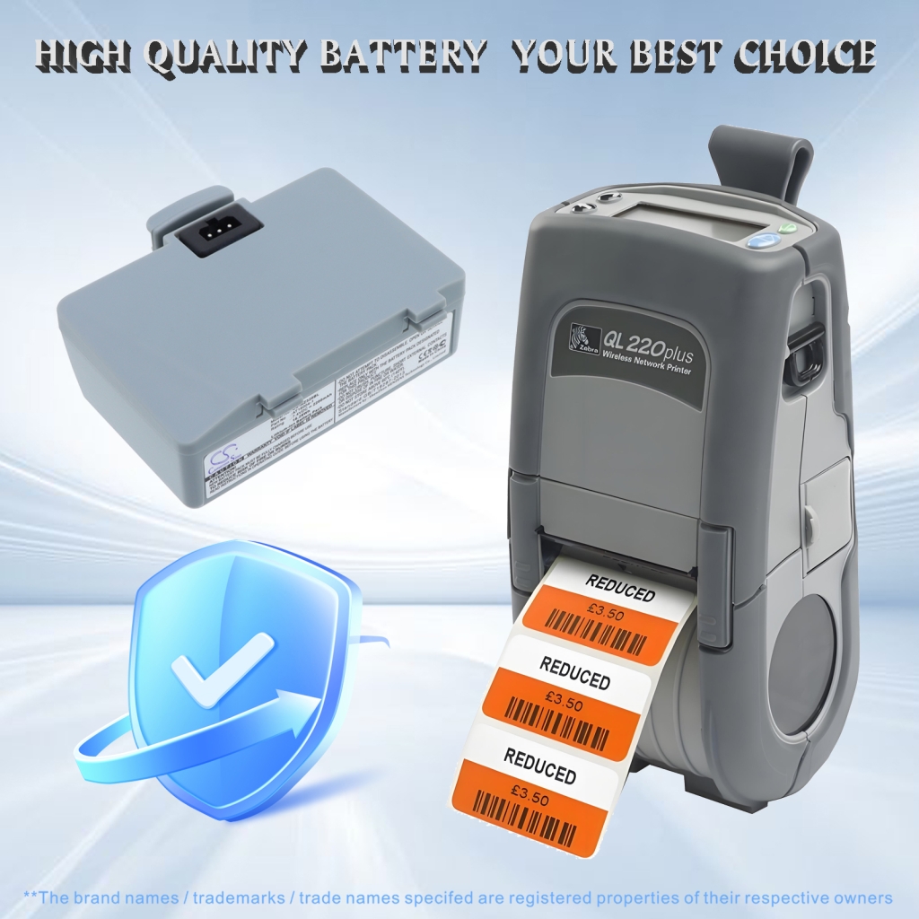 Battery compatible with Zebra