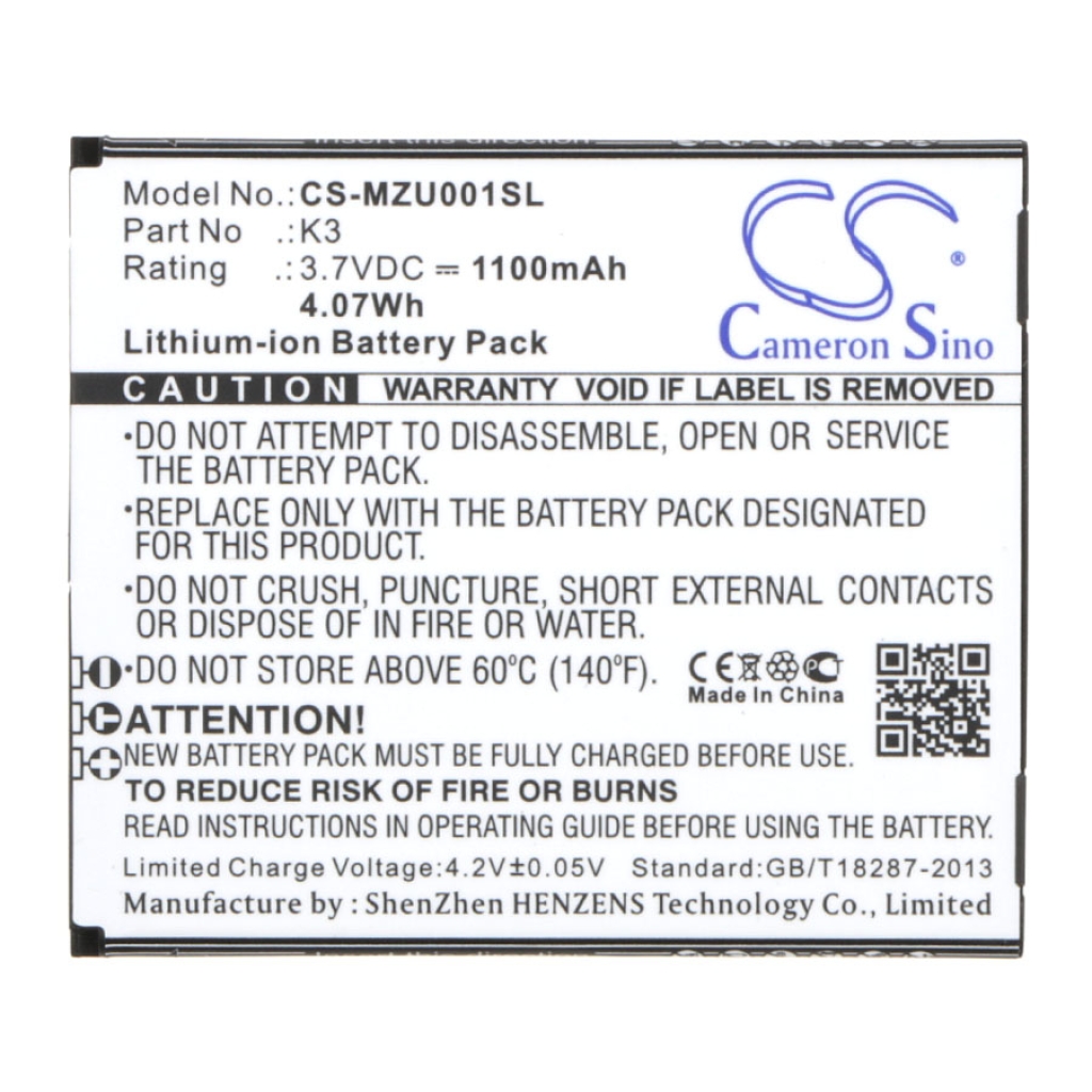 Battery compatible with Navon CS-MZU001SL