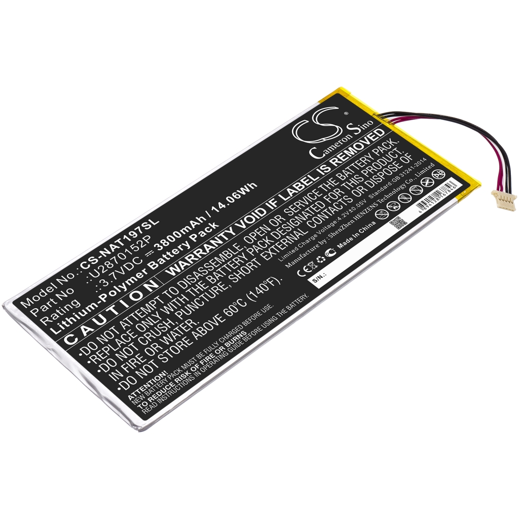 Batterij Vervangt U2870152P