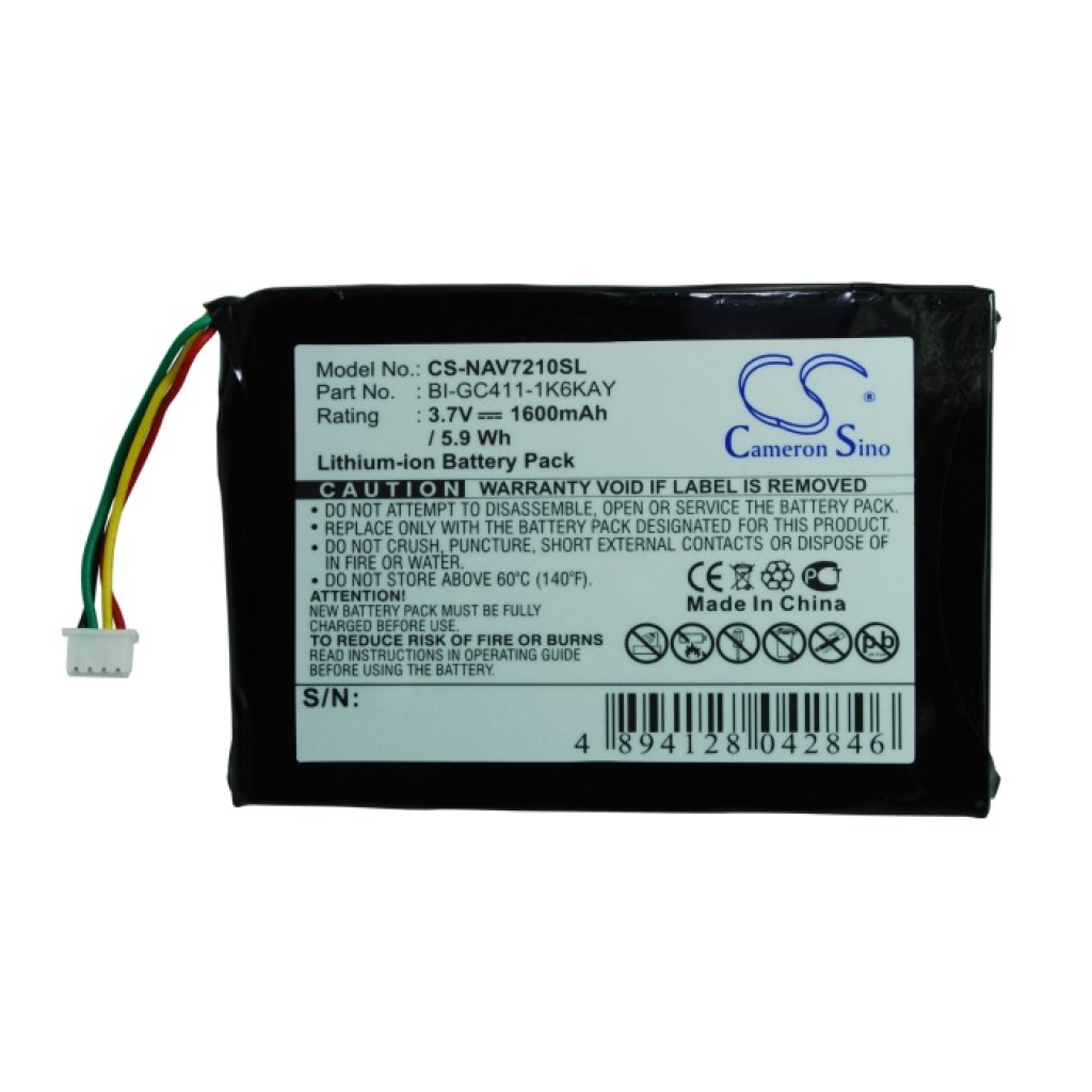 Batterijen GPS, Navigator Batterij CS-NAV7210SL