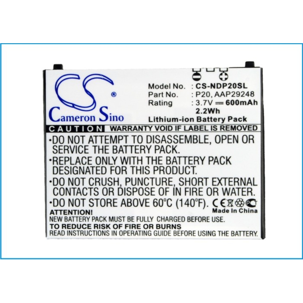 Battery compatible with NTT Docomo CS-NDP20SL