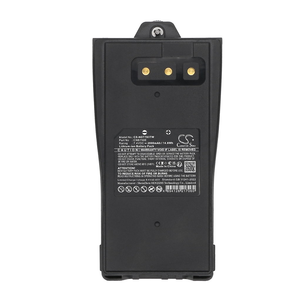 Batterij voor tweerichtingsradio Entel CS-NDT783TW