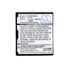 Compatibele batterijvervanging voor Nokia BL-5A