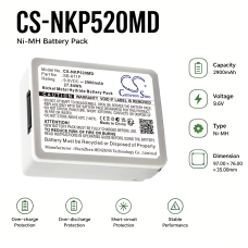 Compatibele batterijvervanging voor Nihon Kohden SB-671P,X075