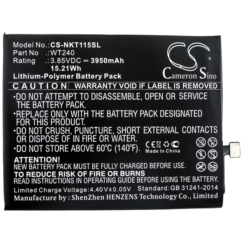 Compatibele batterijvervanging voor Nokia WT240