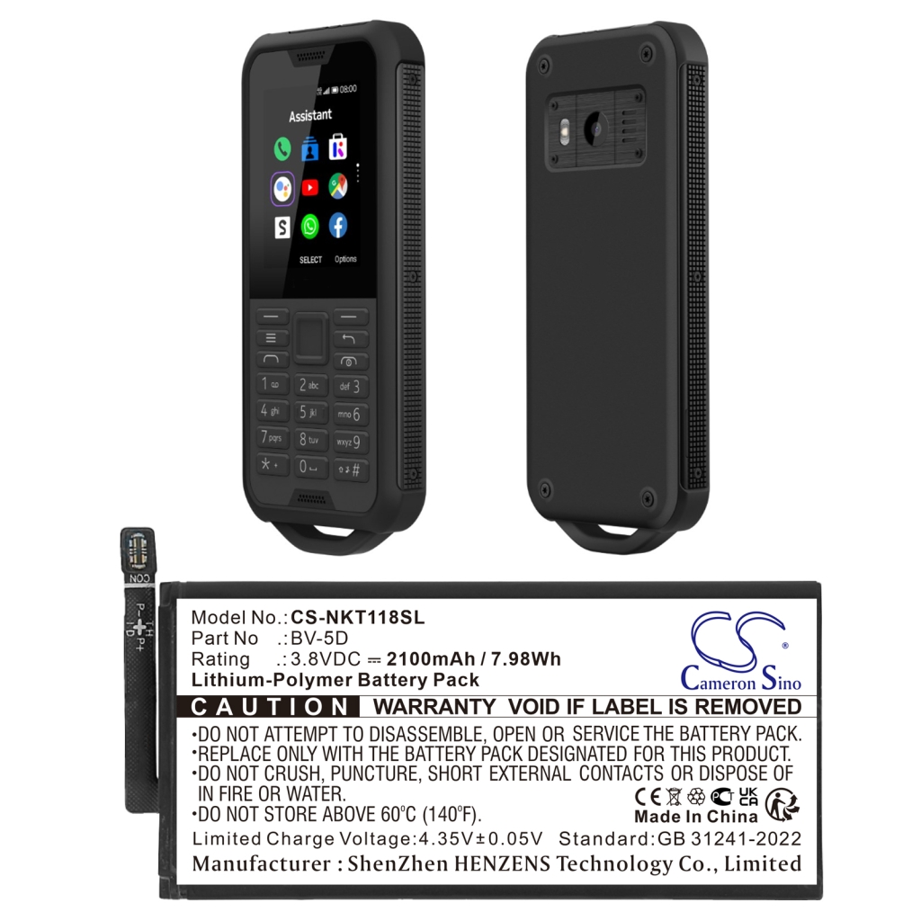 Batterij voor mobiele telefoon Nokia CS-NKT118SL