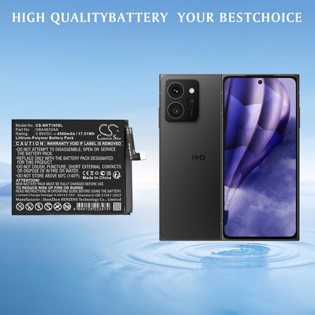 Batterij Vervangt HBA4633AA