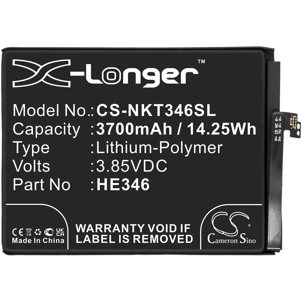 Compatibele batterijvervanging voor Nokia HE346