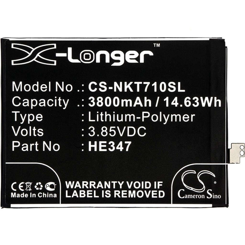 Battery compatible with Nokia CS-NKT710SL