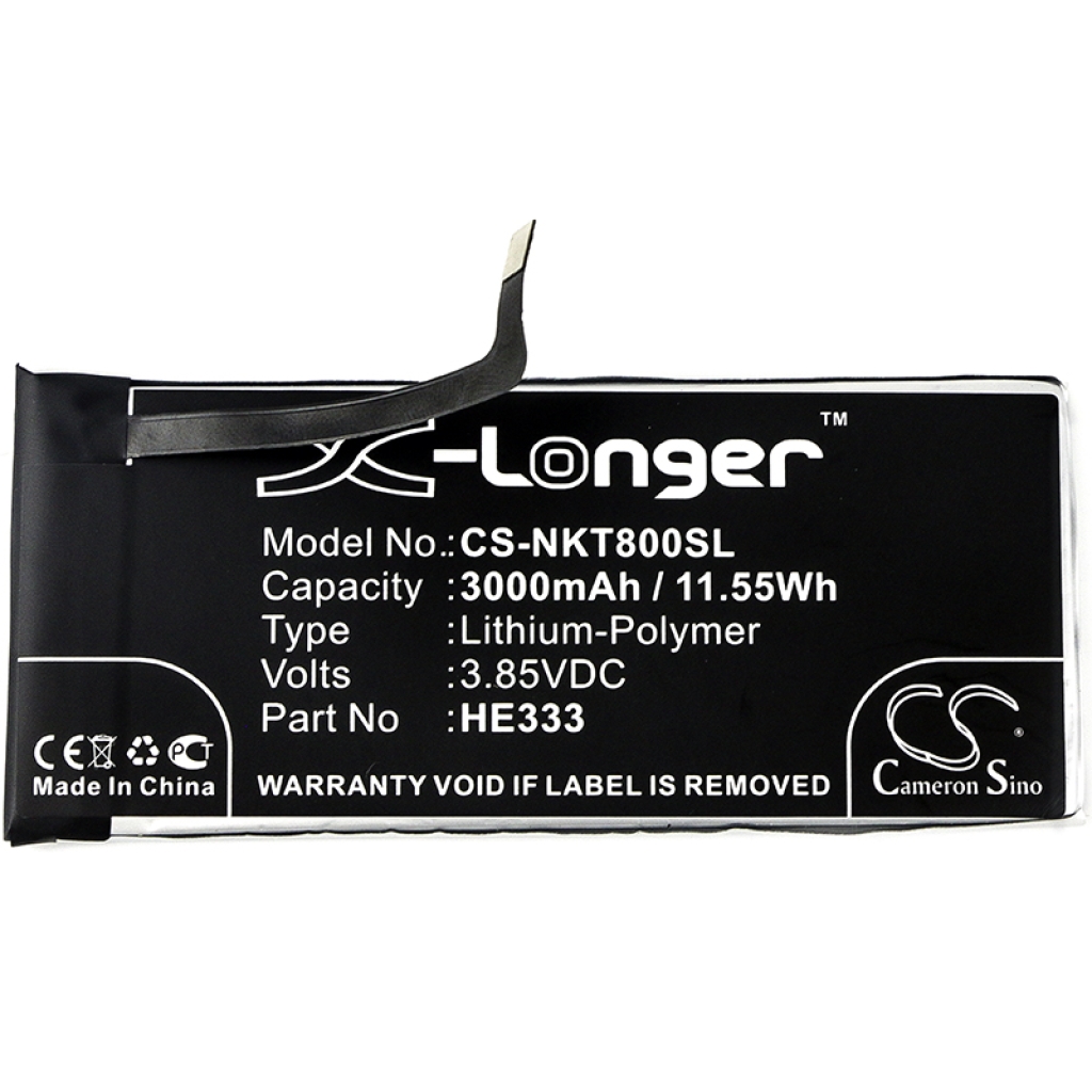 Compatibele batterijvervanging voor Nokia HE333