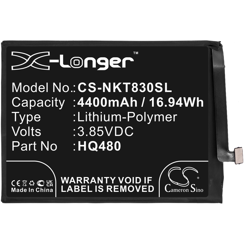 Compatibele batterijvervanging voor Nokia HQ480