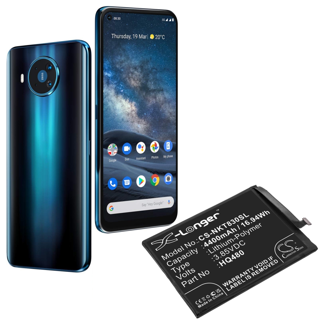 Compatibele batterijvervanging voor Nokia HQ480
