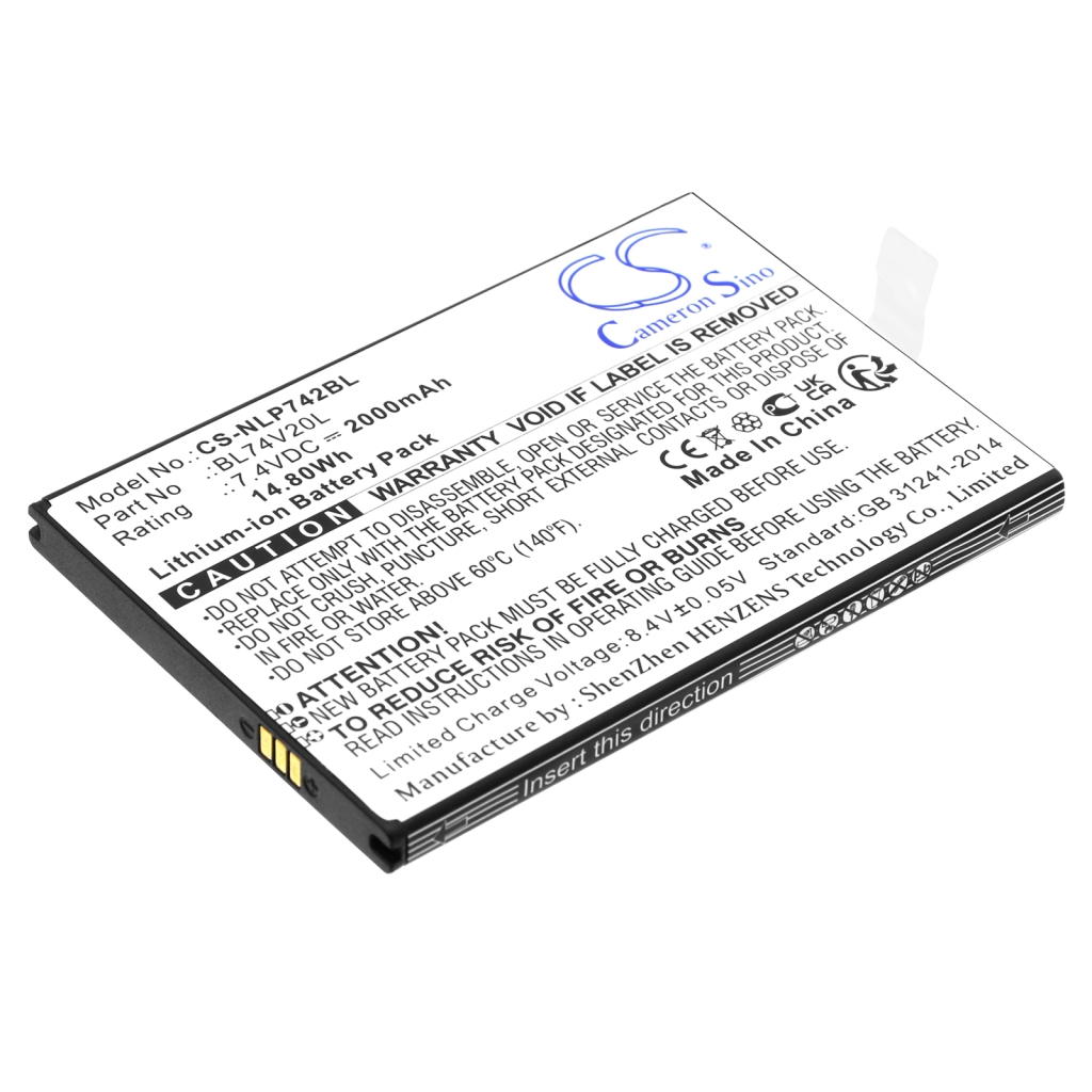 Compatibele batterijvervanging voor Newland BL74V20L