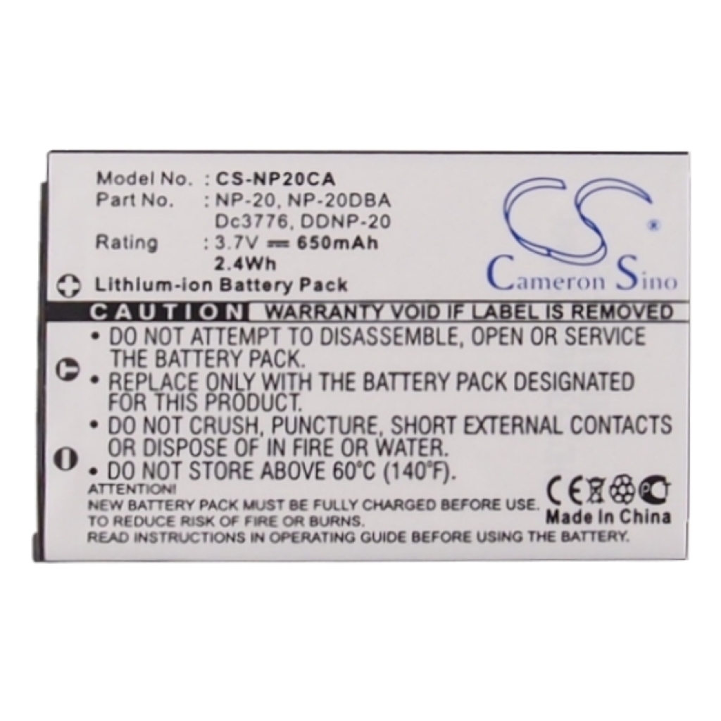 Batterij voor camera Casio Exilim Card EX-S880RD