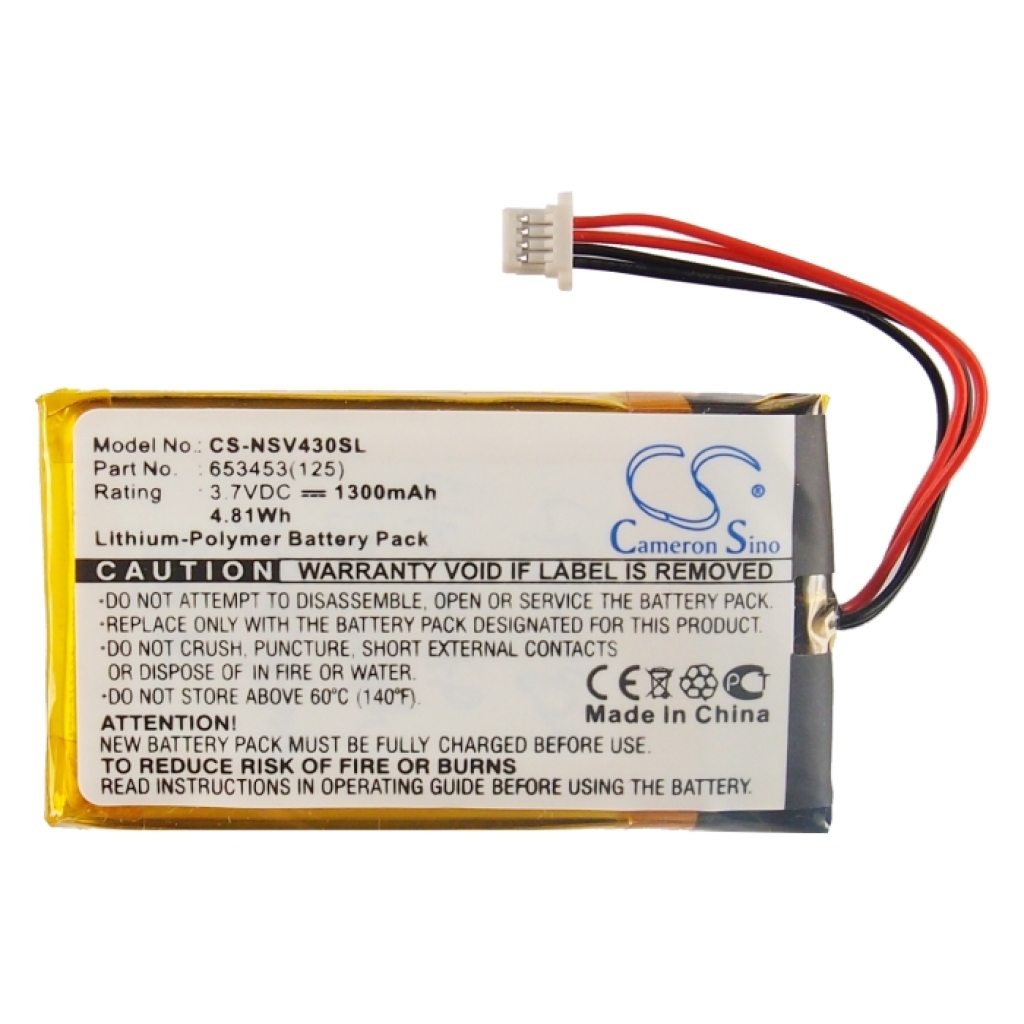 Batterijen GPS, Navigator Batterij CS-NSV430SL
