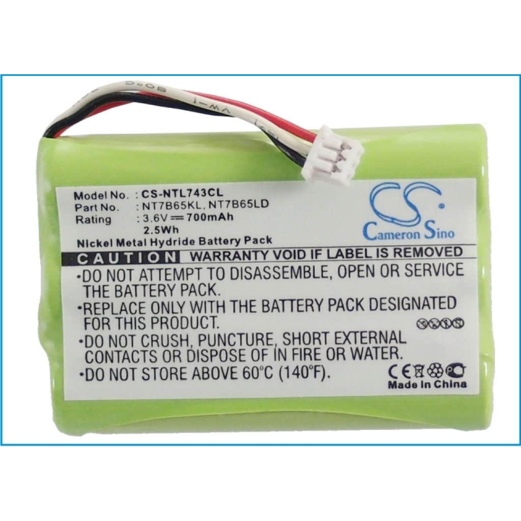Draadloze telefoon batterij NEC CS-NTL743CL