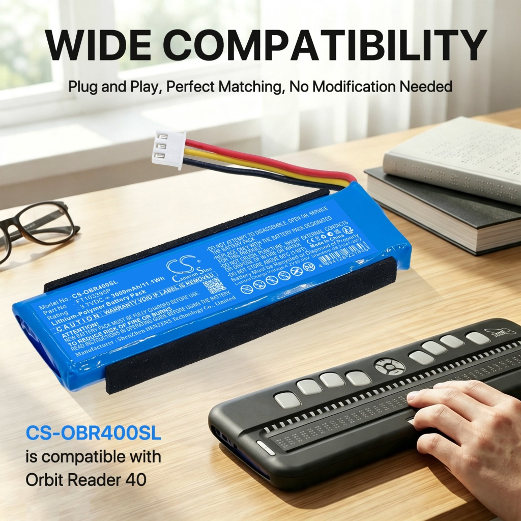 Batterijen compatibel met Orbit Reader 40 CS-OBR400SL