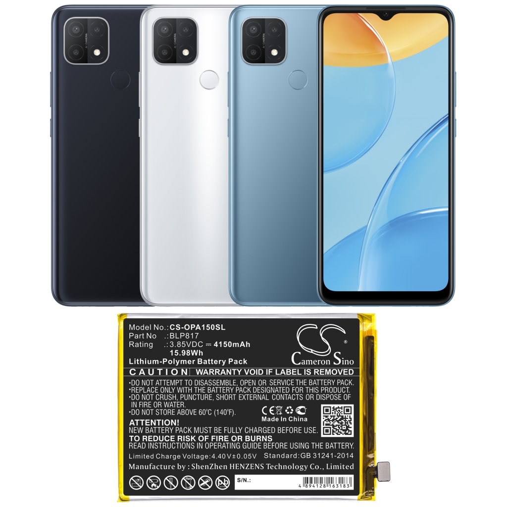 Compatibele batterijvervanging voor OPPO BLP817
